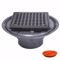 Jones Stephens D5094WBTP 2" x 3" PVC Shower Drain with 2" Brass Spud and 4-1/4" Square Old World Bronze Strainer with Grout Ring and Test Plug