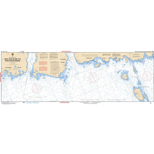 Paradise Clay CAN2267 CHS Chart Great Duck Island to/ False Detour Passage