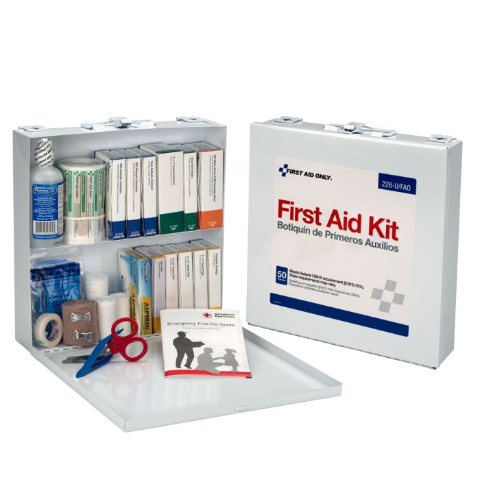 First Aid Only 226-U/FAO 50 Person First Aid Kit, Metal Case