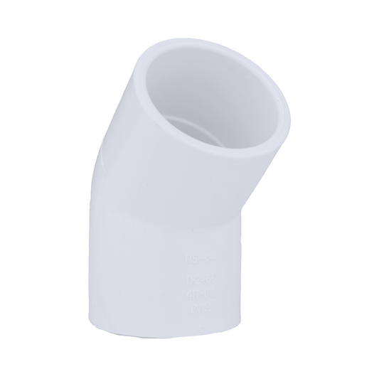 Jones Stephens 417012 1-1/4" Sch. 40 PVC 45° Elbow, S x S