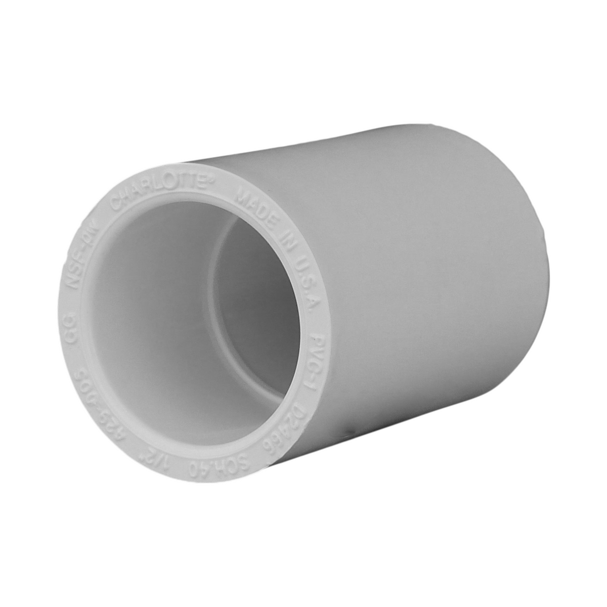 Jones Stephens 429005 1/2" Sch. 40 PVC Coupling, S x S