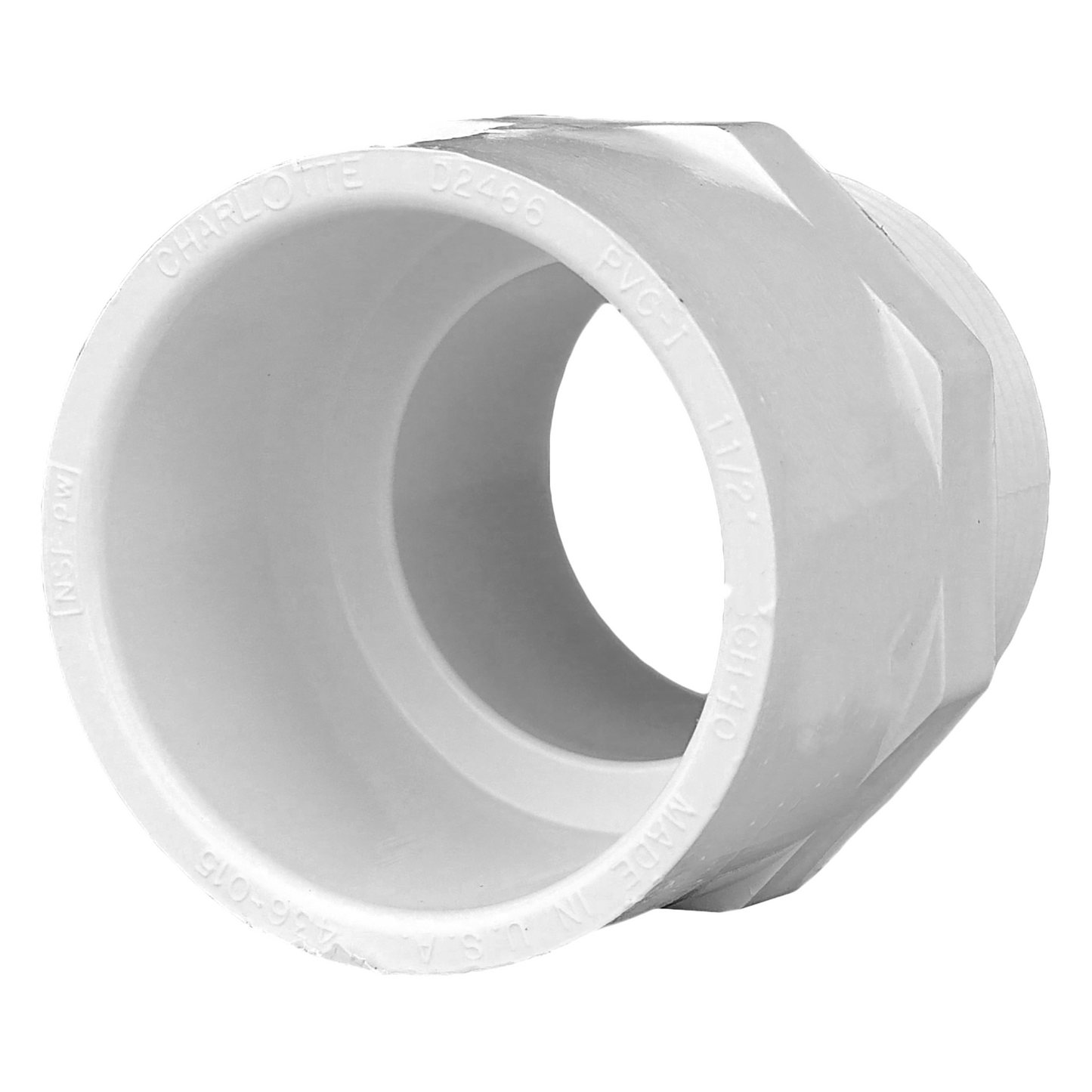 Jones Stephens 436015 1-1/2" Sch. 40 PVC Male Adapter, MPT x S