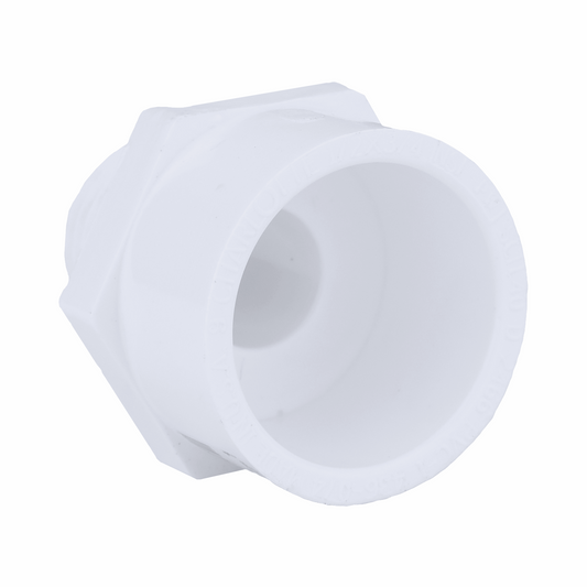 Jones Stephens 436213 1-1/2" x 2" Sch. 40 PVC Reducing Male Adapter, MPT x S