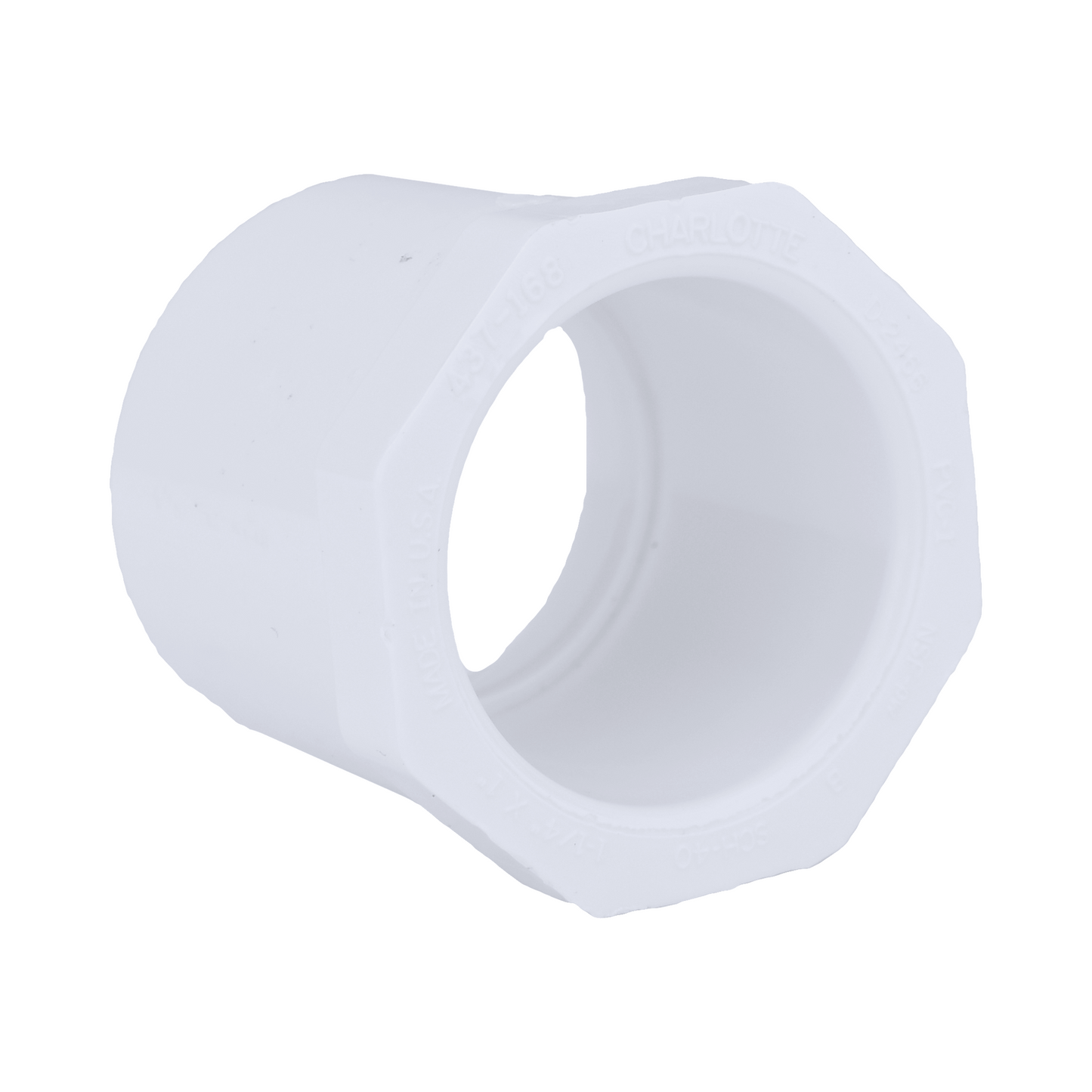 Jones Stephens 437168 1-1/4" x 1" Sch. 40 PVC Reducing Bushing, SPG x S
