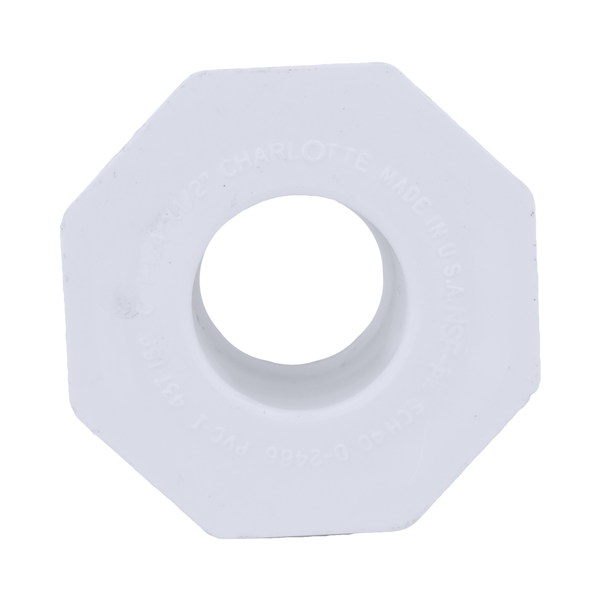 Jones Stephens 437532 6" x 4" Sch. 40 PVC Reducing Bushing, SPG x S