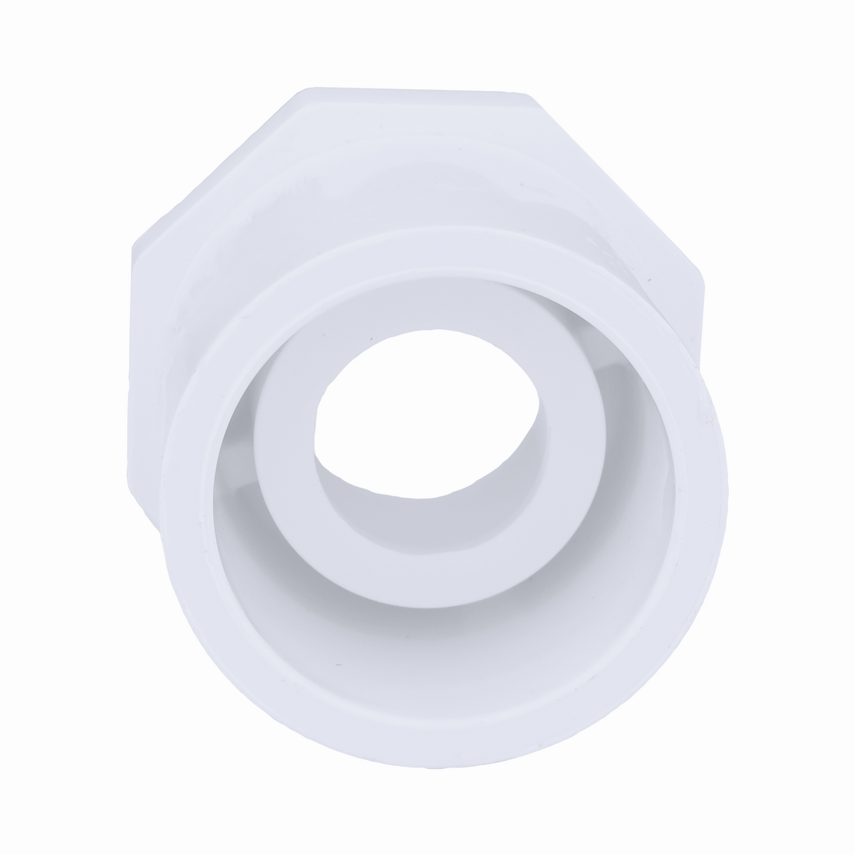 Jones Stephens 437532 6" x 4" Sch. 40 PVC Reducing Bushing, SPG x S