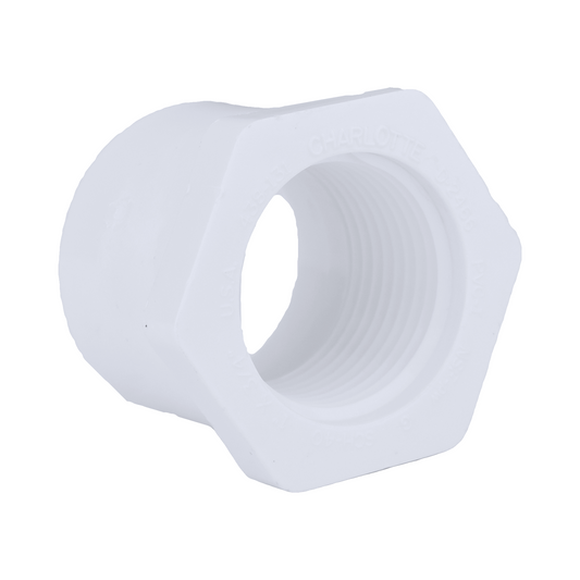 Jones Stephens 438131 1" x 3/4" Sch. 40 PVC Reducing Bushing, SPG x FPT