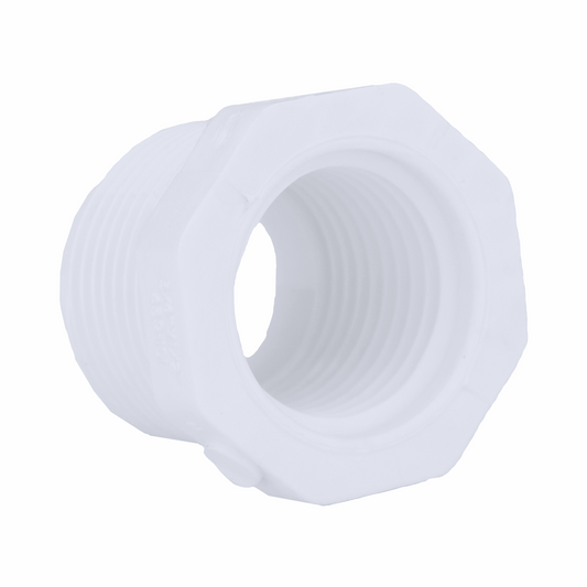 Jones Stephens 439101 3/4" x 1/2" Sch. 40 PVC Reducing Bushing, MPT x FPT