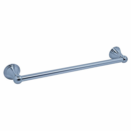 Jones Stephens 97310 24" Chrome Plated Concealed Mount Towel Bar with Bell Posts