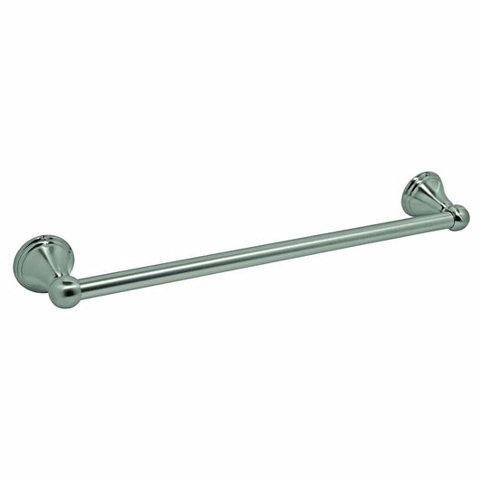 Jones Stephens 97311 24" Brushed Nickel Concealed Mount Towel Bar with Bell Posts