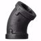 Jones Stephens B2900100 3/4" Black Iron 45° Elbow, Banded