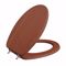 Jones Stephens C3B2E115BN Cherry Designer Wood Toilet Seat, Closed Front with Cover, Brushed Nickel Hinges, Elongated