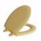 Jones Stephens C3B4R253 Harvest Gold Deluxe Molded Wood Toilet Seat, Closed Front with Cover, Round
