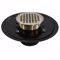Jones Stephens D51065 4" Heavy Duty ABS Drain Base with 3-1/2" Metal Spud and 6" Nickel Bronze Strainer