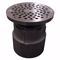 Jones Stephens D53040 4" PVC Over Pipe Fit Drain Base with 3-1/2" Plastic Spud and 6" Stainless Steel Strainer