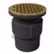 Jones Stephens D53431 3" x 4" PVC Pipe Fit Drain Base with 3-1/2" Plastic Spud and 5" Nickel Bronze Strainer