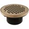 Jones Stephens D56215 3-1/2" IPS PVC Spud with 5" Nickel Bronze Strainer with Ring