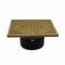 Jones Stephens D59910 3-1/2" Heavy Duty PVC Cleanout Spud with 7" Polished Brass Square Cover