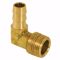 Jones Stephens G27084 1/2" x 1/4" Brass Hose Barb x MIP 90° Elbow