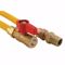 Jones Stephens G71315 5/8" OD (1/2" ID) X 18" Long, 1/2" Male Pipe Thread X 1/2" Female Pipe Thread Ball Valve, Yellow Coated Corrugated Stainless Steel Gas Connector Assembly