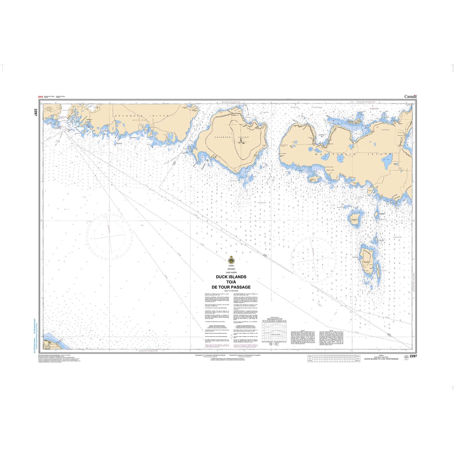 Paradise Clay CAN2297 CHS Chart Duck Islands to DeTour Passage