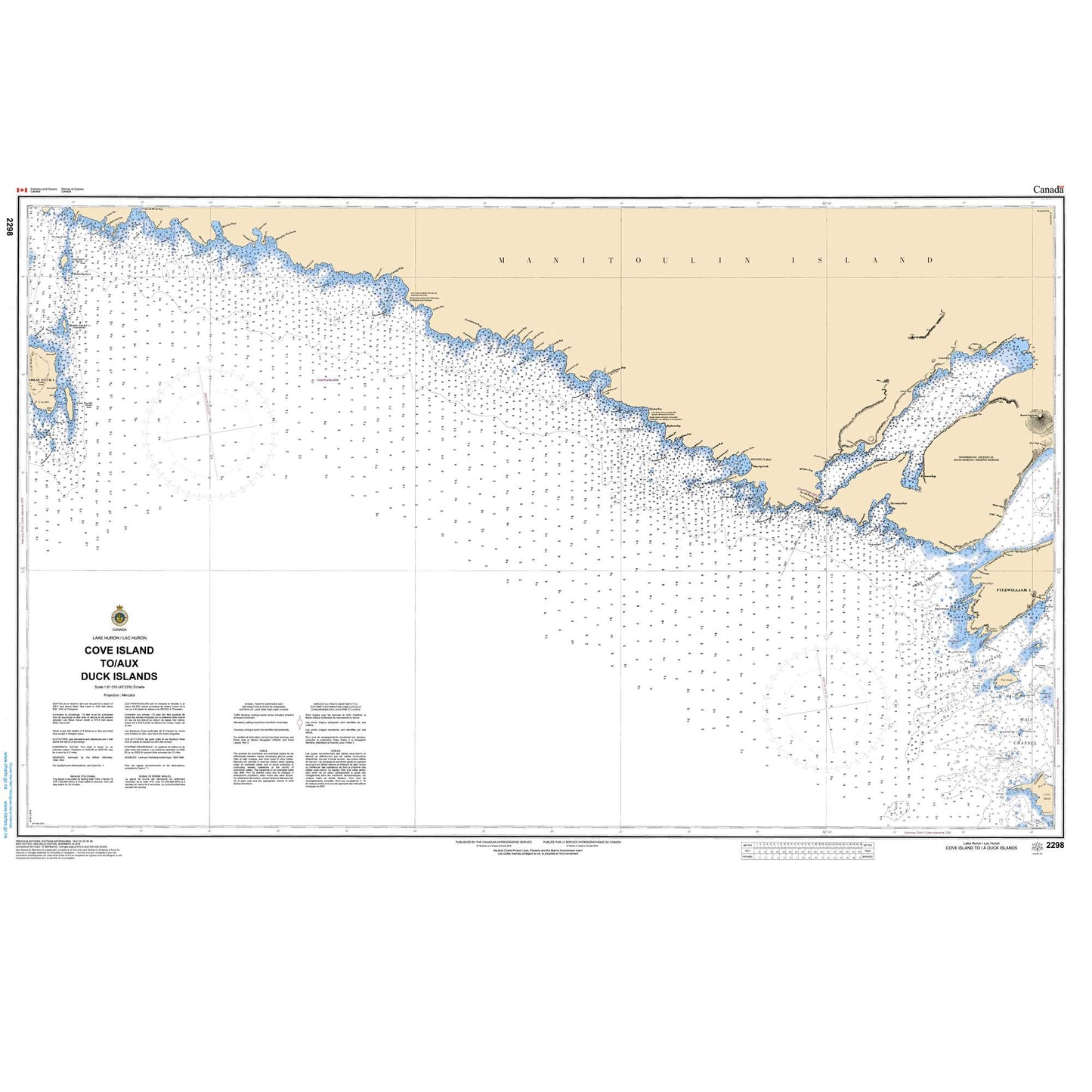 Paradise Clay CAN2298 CHS Chart Cove Island to Duck Islands