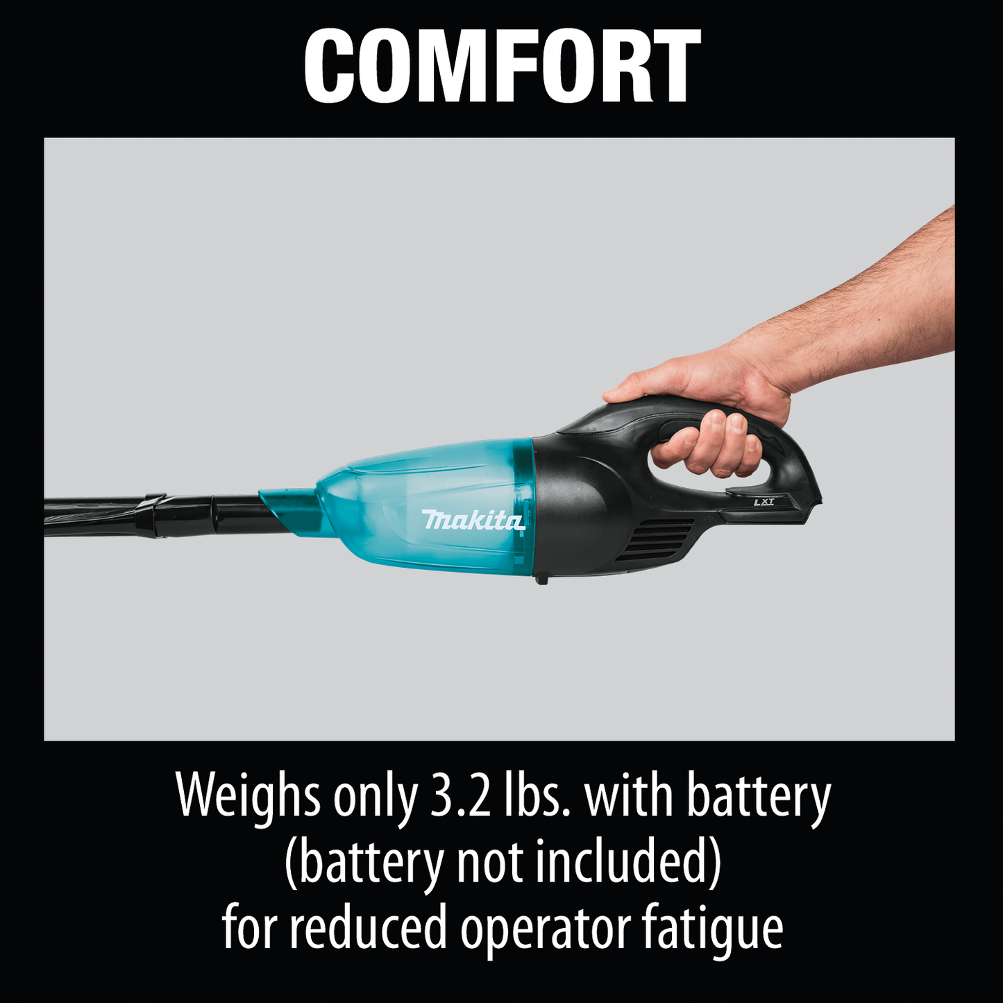 Makita XLC02ZB 18V LXT® Lithium‘ion Compact Cordless Vacuum, Tool Only