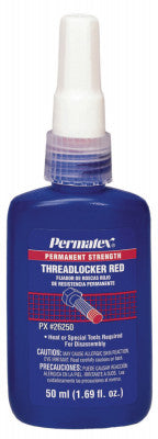 Permatex 26250 Permanent Strength Threadlocker Red 50 Ml Tube