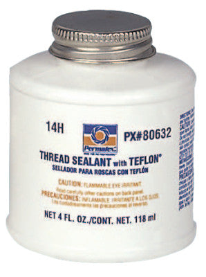 Permatex 80632 #14 Thread Sealant Withtelfon 4 Oz Bottle