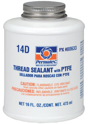 Permatex 80633 #14 Thread Sealant Withptfe 16 Oz Bottle