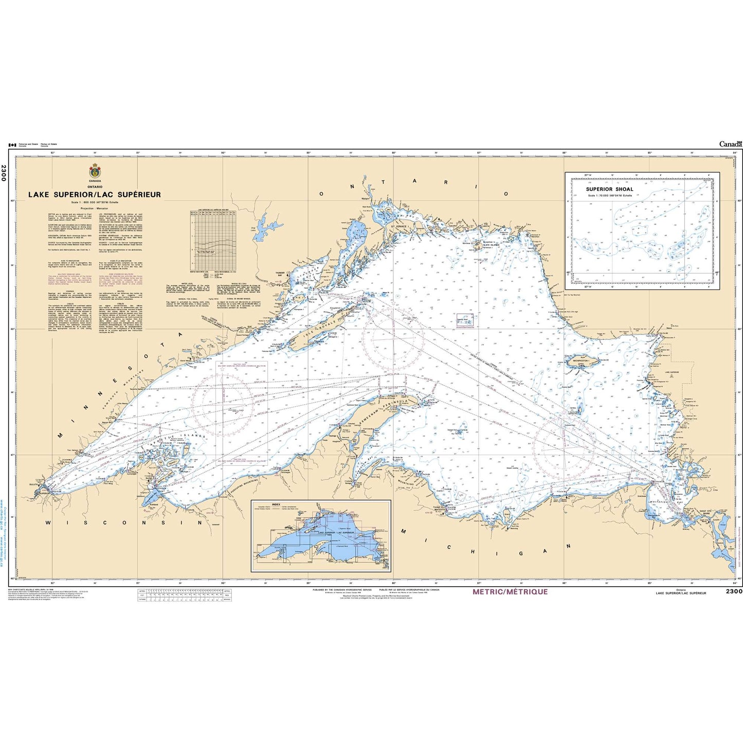 Paradise Clay CAN2300 CHS Chart Lake Superior/Lac Supérieur