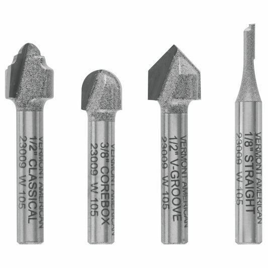 Bosch 23009 Va 4Pc Carbide Decor Surfacing Set