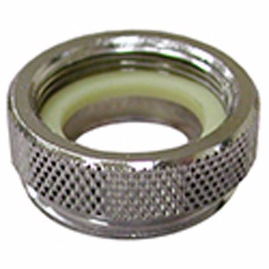 Jones Stephens A01032 Chrome Plated Brass Female 3/4"-27 x 55/64" Male Faucet Adapter for Price Pfister®, Kohler®