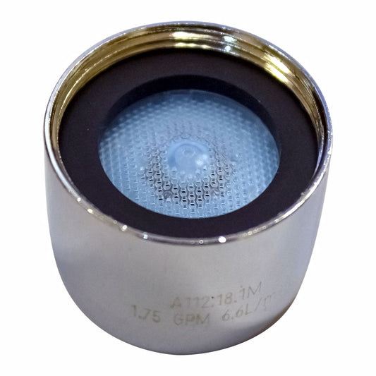 Jones Stephens A01074 Chrome Plated 55/64" - 27T Large Female Thread Non-Slotted 1.8 GPM Aerator