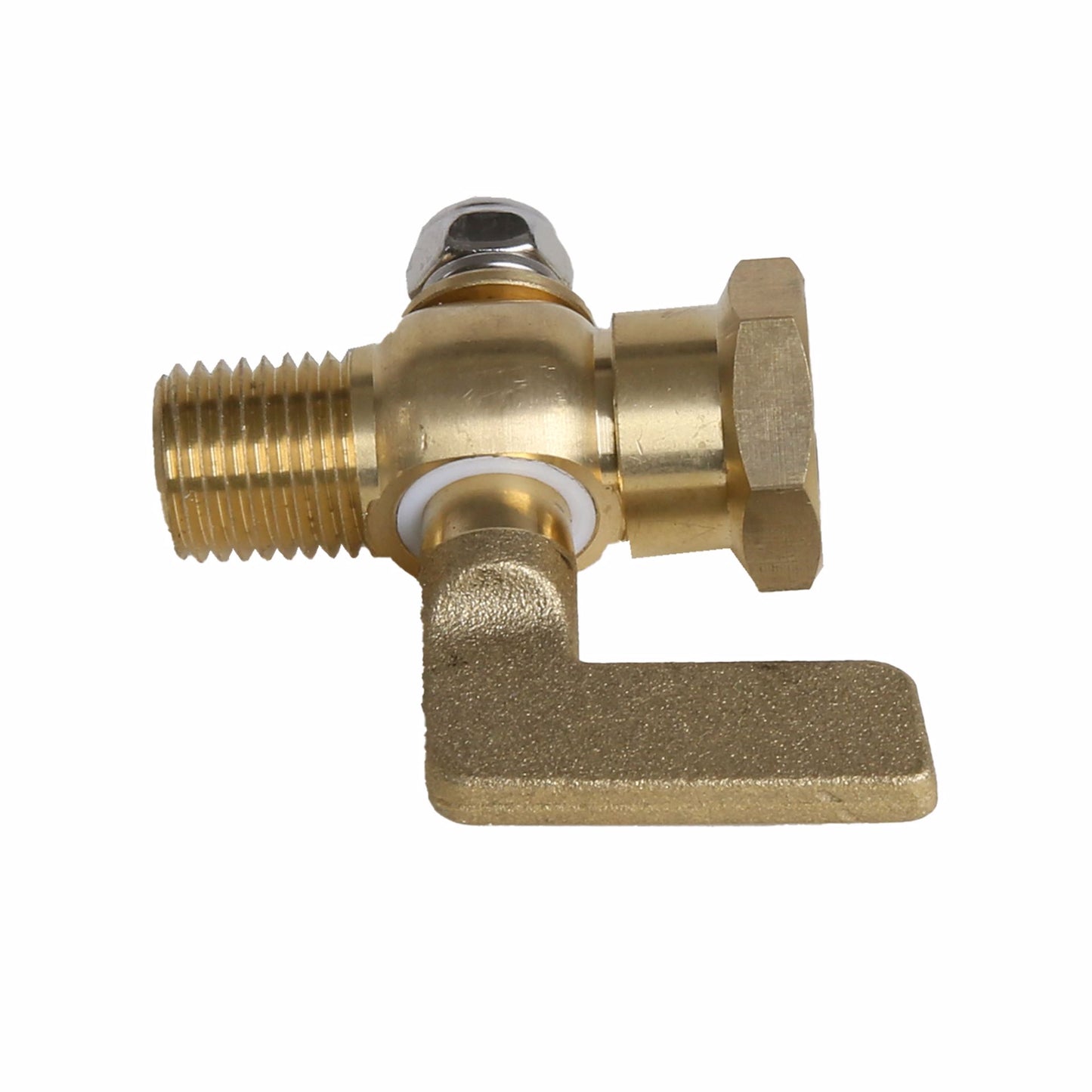 Jones Stephens A11001 1/4" Air Cock, FNPT x MNPT Hexagon Shoulder, Lever Handle