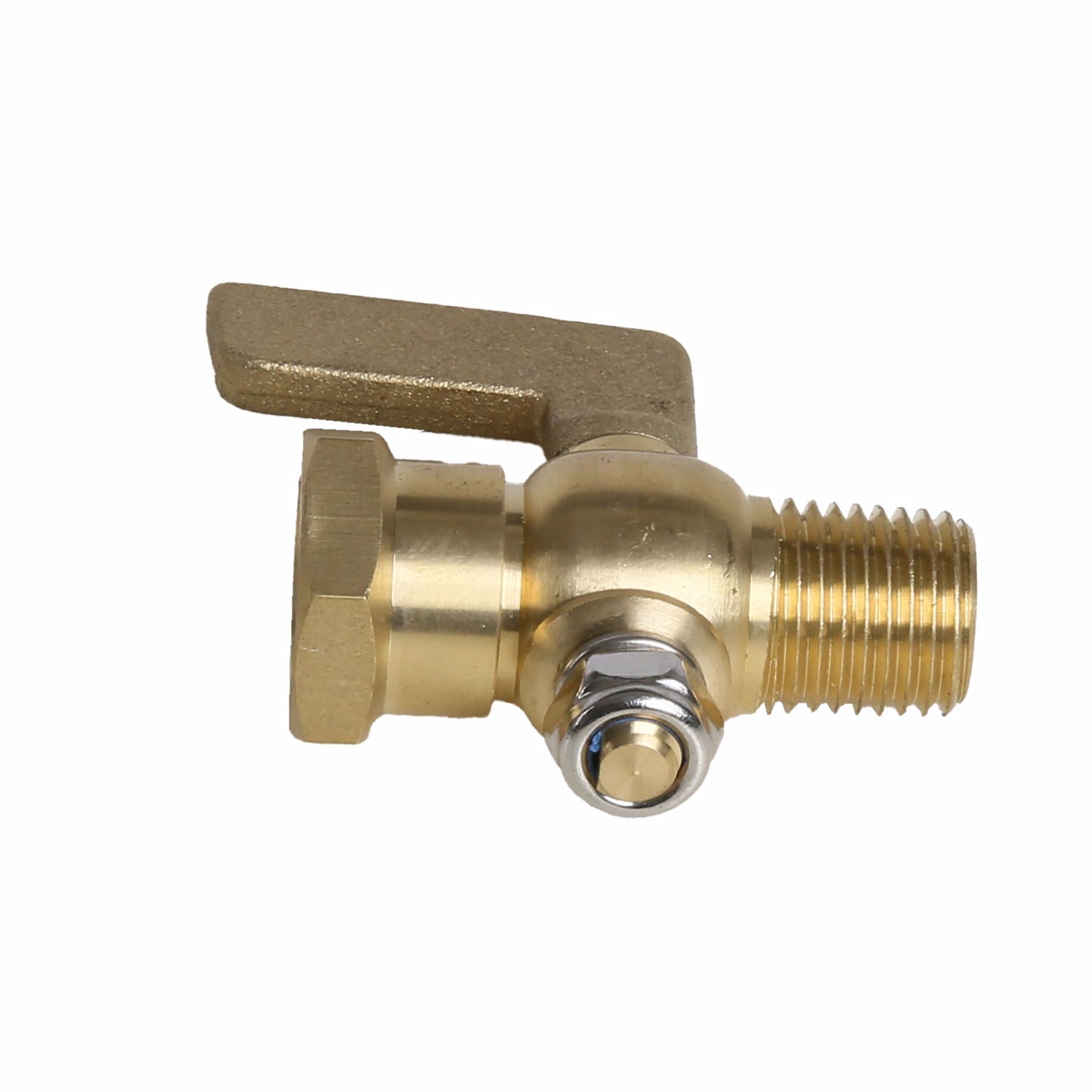 Jones Stephens A11001 1/4" Air Cock, FNPT x MNPT Hexagon Shoulder, Lever Handle