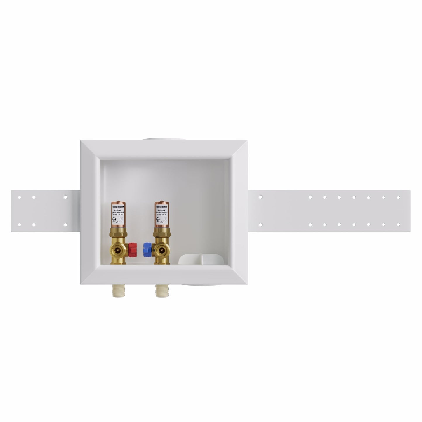 Jones Stephens B05747 Washing Machine Box, Right Outlet with Water Hammer Arrestor, 1/2" CPVC Connection