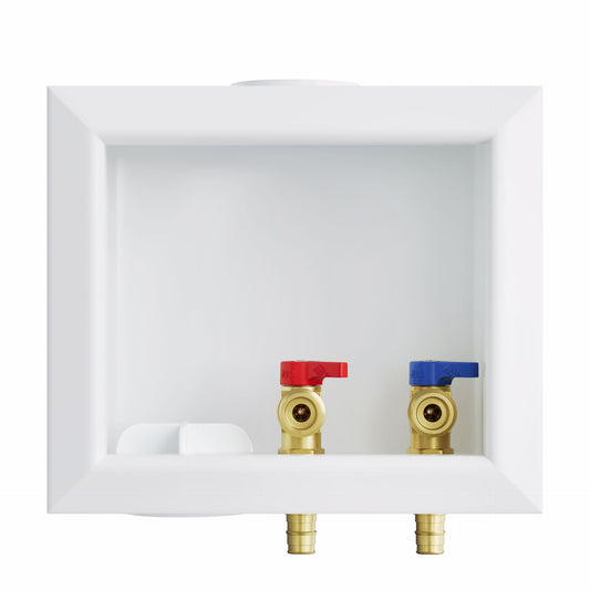 Jones Stephens B05844 Washing Machine Box, Left Outlet, 1/2" PEX F1960 Connection