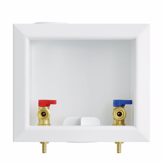 Jones Stephens B05943 Washing Machine Box, Center Outlet, 3/8" PEX F1807 Connection