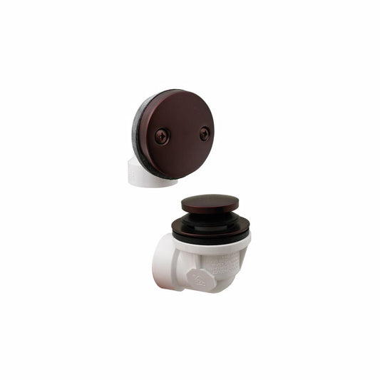 Jones Stephens B0717WB Old World Bronze Two-Hole Toe Touch Bath Waste Kit, Standard Half Kit, PVC