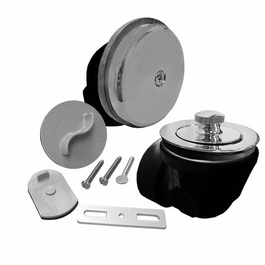 Jones Stephens B07221T Chrome Plated One-Hole Lift and Turn Bath Waste Kitwith Test Kit, Standard Half Kit, ABS