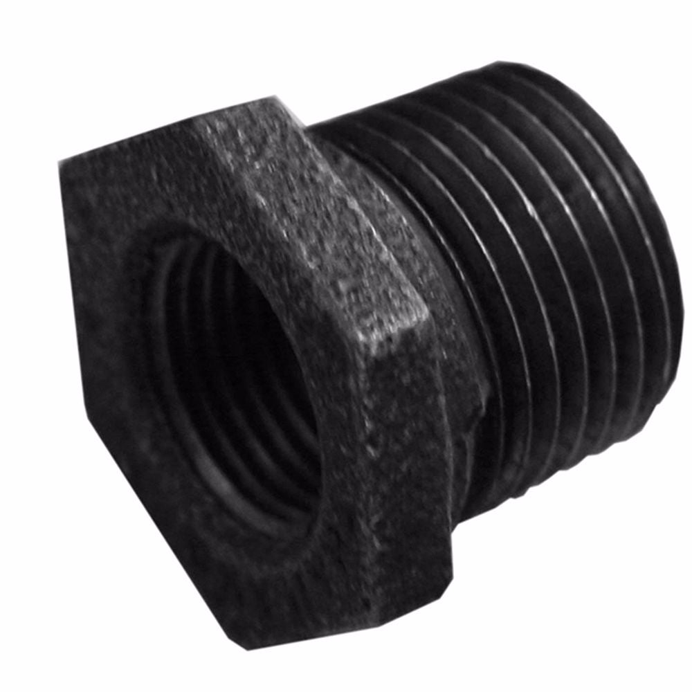 Jones Stephens B1440161 1" x 3/8" Black Iron Hex Bushing