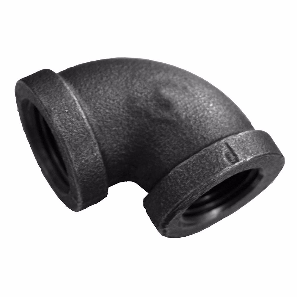 Jones Stephens B2350001 1/8" Black Iron 90° Elbow, Banded