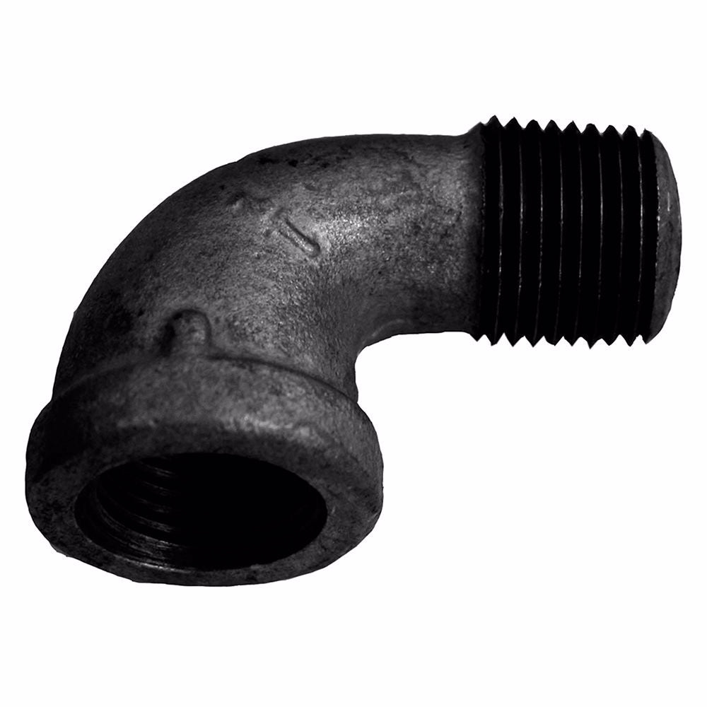 Jones Stephens B2540150 1" Black Iron 90° Street Elbow, Banded