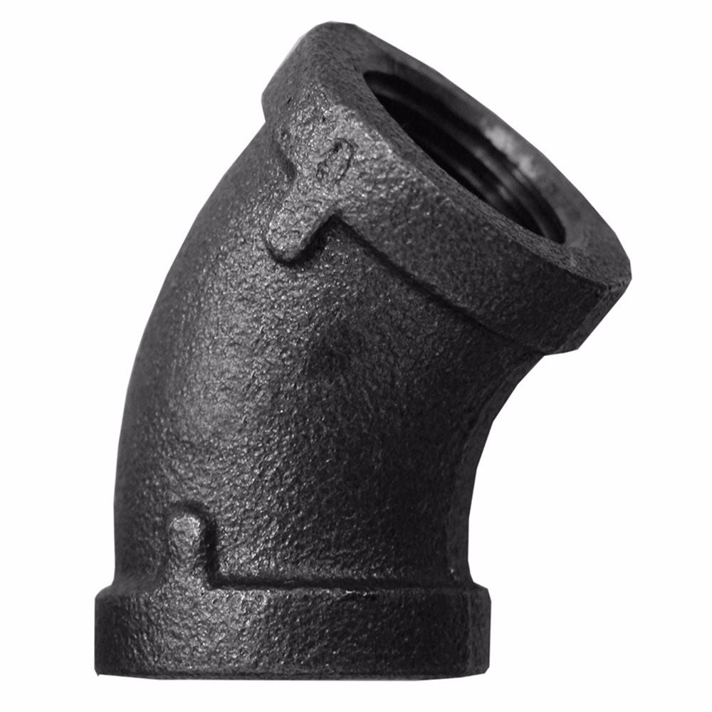 Jones Stephens B2900520 2-1/2" Black Iron 45° Elbow, Banded