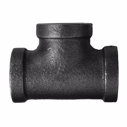 Jones Stephens B4600050 1/2" Black Iron Tee, Banded