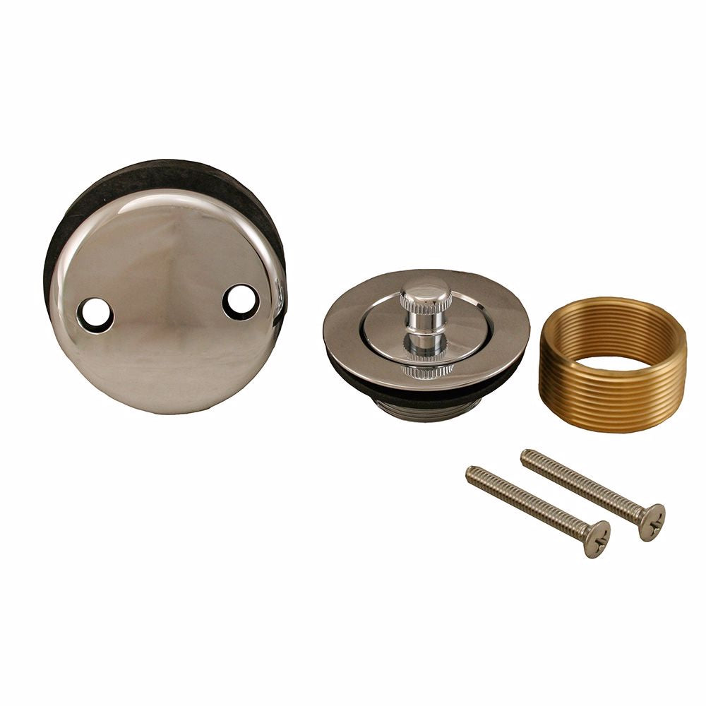 Jones Stephens B51005 Chrome Plated Two-Hole Lift and Turn Tub Drain Trim Kit
