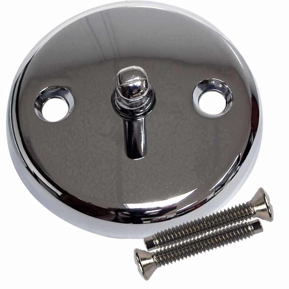 Jones Stephens B51025 Chrome Plated Two-Hole Trip Lever Overflow Plate with Screws