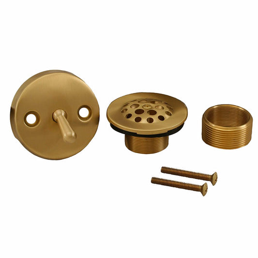 Jones Stephens B5112BB Brushed Bronze Two-Hole Trip Lever Tub Drain Trim Kit