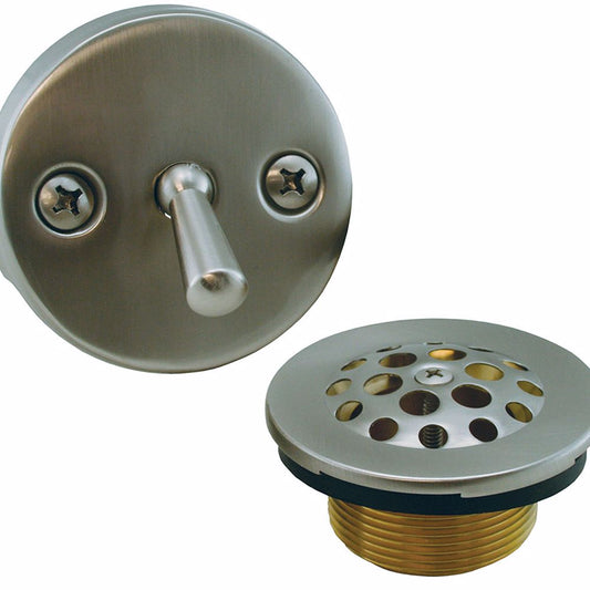 Jones Stephens B5112BN Brushed Nickel Two-Hole Trip Lever Tub Drain Trim Kit